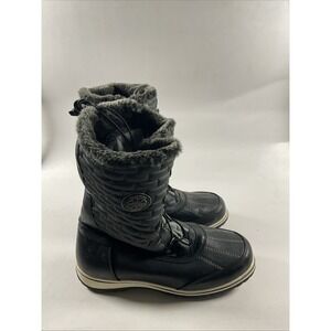 Totes Adventure Gear Women's Cleo Boots Size 11w Black Quilted Waterproof Winter
